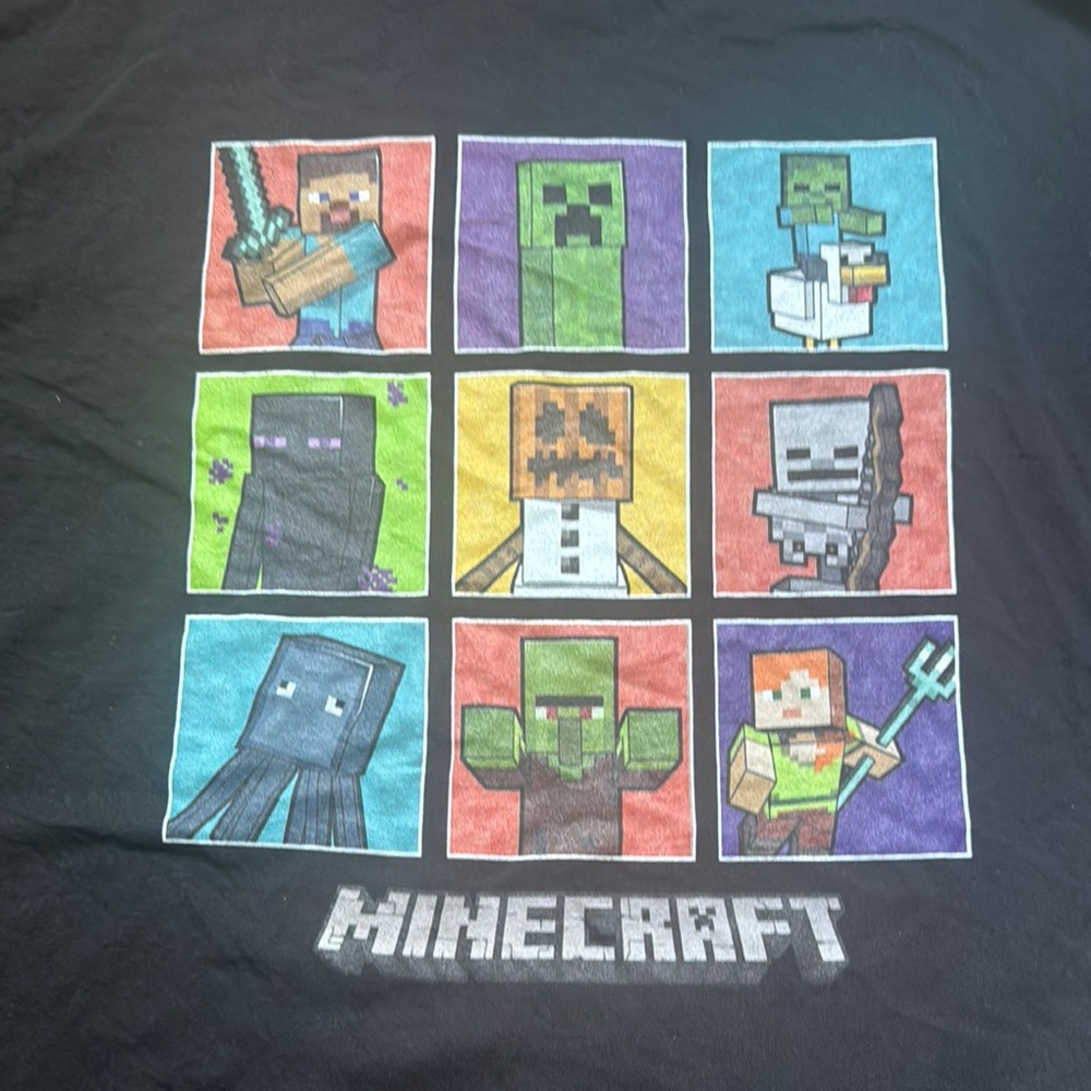 Black Minecraft Graphic T-Shirt sz XL - Picture 2 of 2